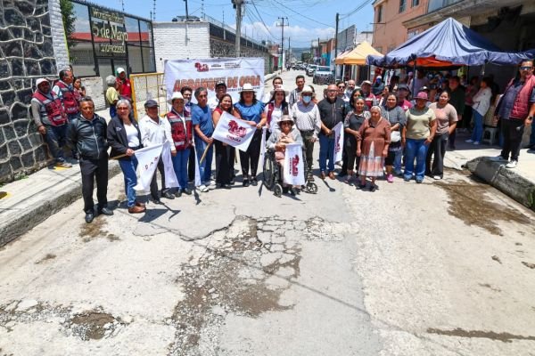 Continúa Tonantzin Fernández llevando obra pública a todos los barrios de San Pedro Cholula