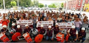 Con nuevos módulos de bacheo, Tonantzin Fernández refuerza la movilidad en San Pedro Cholula