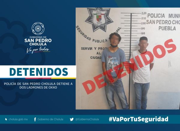 POLICÍA DE SAN PEDRO DETIENE A DOS LADRONES DE OXXO