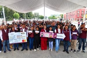 Claudia Sheinbaum y Tonantzin Fernández trabajan en sinergia por la educación de las y los niños cholultecas