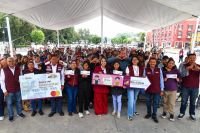 Claudia Sheinbaum y Tonantzin Fernández trabajan en sinergia por la educación de las y los niños cholultecas