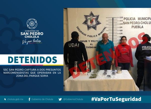 SSC SAN PEDRO CAPTURA A DOS PRESUNTOS NARCOMENUDISTAS QUE OPERABAN EN LA ZONA DE PARQUE SORIA