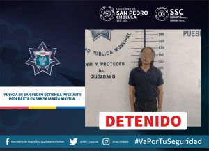 POLICÍA DE SAN PEDRO DETIENE A PRESUNTO PEDERASTA EN SANTA MARÍA XIXITLA