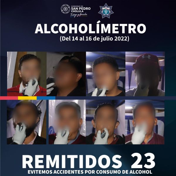 SSC DE SAN PEDRO REMITE A 23 CONDUCTORES POR OPERATIVO ALCOHOLÍMETRO