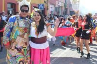 Según los cronistas de Cholula, Tonantzin Fernández es la primera presidenta en la historia del Carnaval que participa y desfila con los batallones