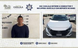SSC Cholula detiene a conductor y recupera vehículo con reporte de robo