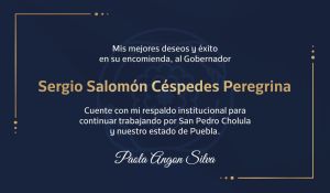 GOBIERNO DE CHOLULA TRABAJARÁ CON EL GOBERNADOR CÉSPEDES: PAOLA ANGON