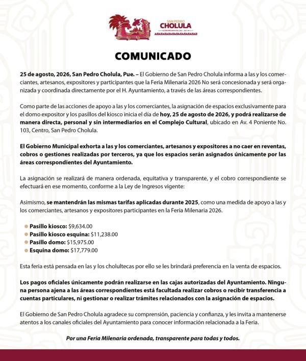 COMUNICADO