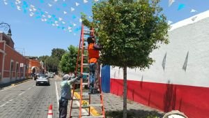 Refuerza Tonantzin Fernández acciones de servicios públicos para mejorar la imagen urbana de San Pedro Cholula