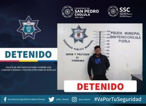 POLICÍA DE SAN PEDRO DETIENE A HOMBRE CON CAMIONETA ROBADA Y FRUSTRA OTRO ROBO DE VEHÍCULO